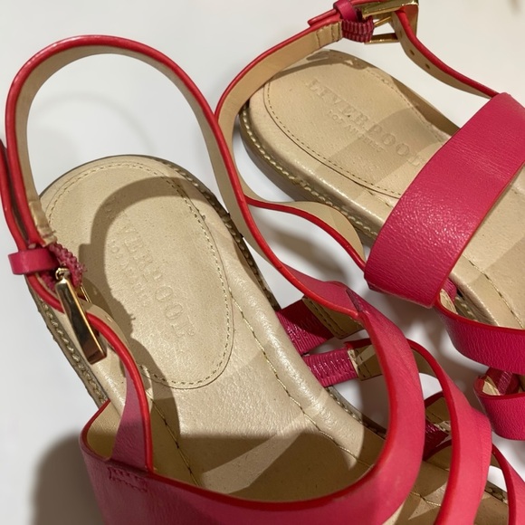 Liverpool Los Angeles Pink Leather Sandals “Northrid” Size 8/8.5 Strappy Flats - Picture 4 of 9